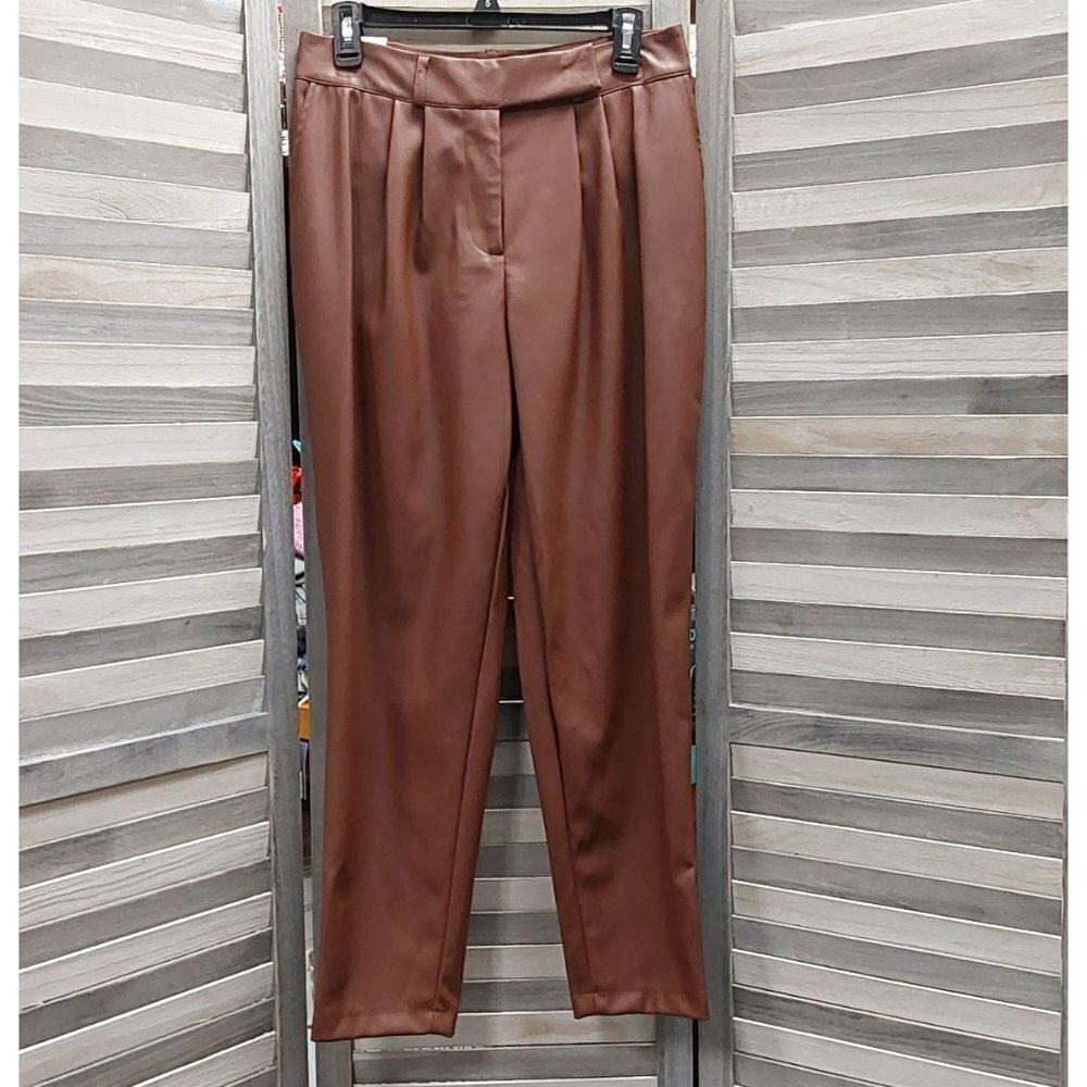 High-rise Faux Leather Pants | Ophelia Roe | 8
